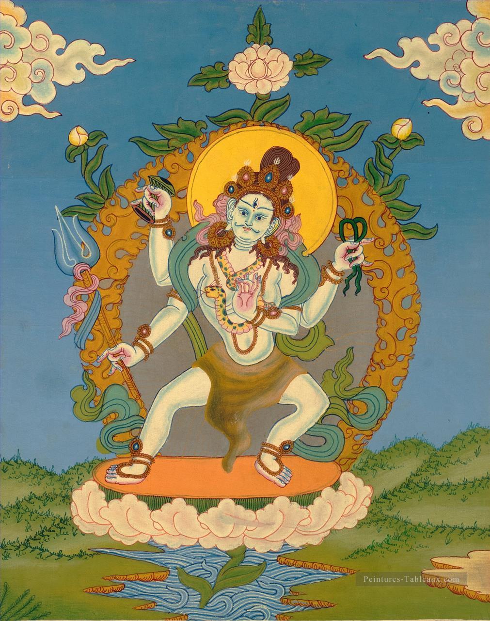 Danse Shiva tibétain thangka bouddhisme Peintures à l'huile